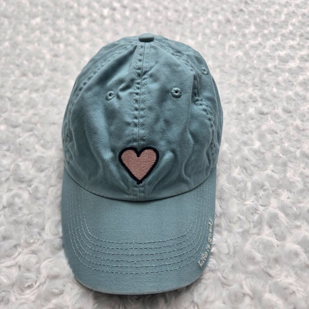 Life Is Good Baseball Hat Heart Chill Cap Womens OS Blue